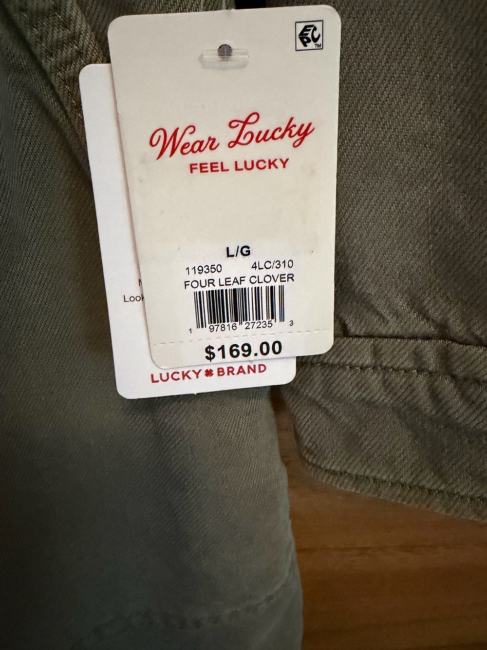 Lucky Brand Four Leaf Clover Green Utility Piece - Picture 2 of 5